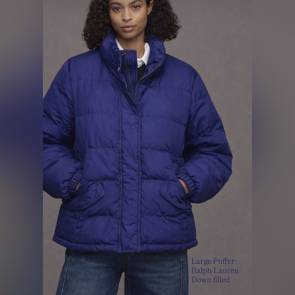 Ralph Lauren Royal Blue/purple down filled Puffer Jacket size L